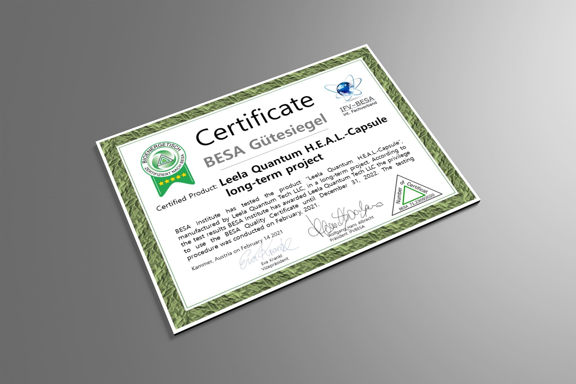 Certificate-HEAL-Capsule
