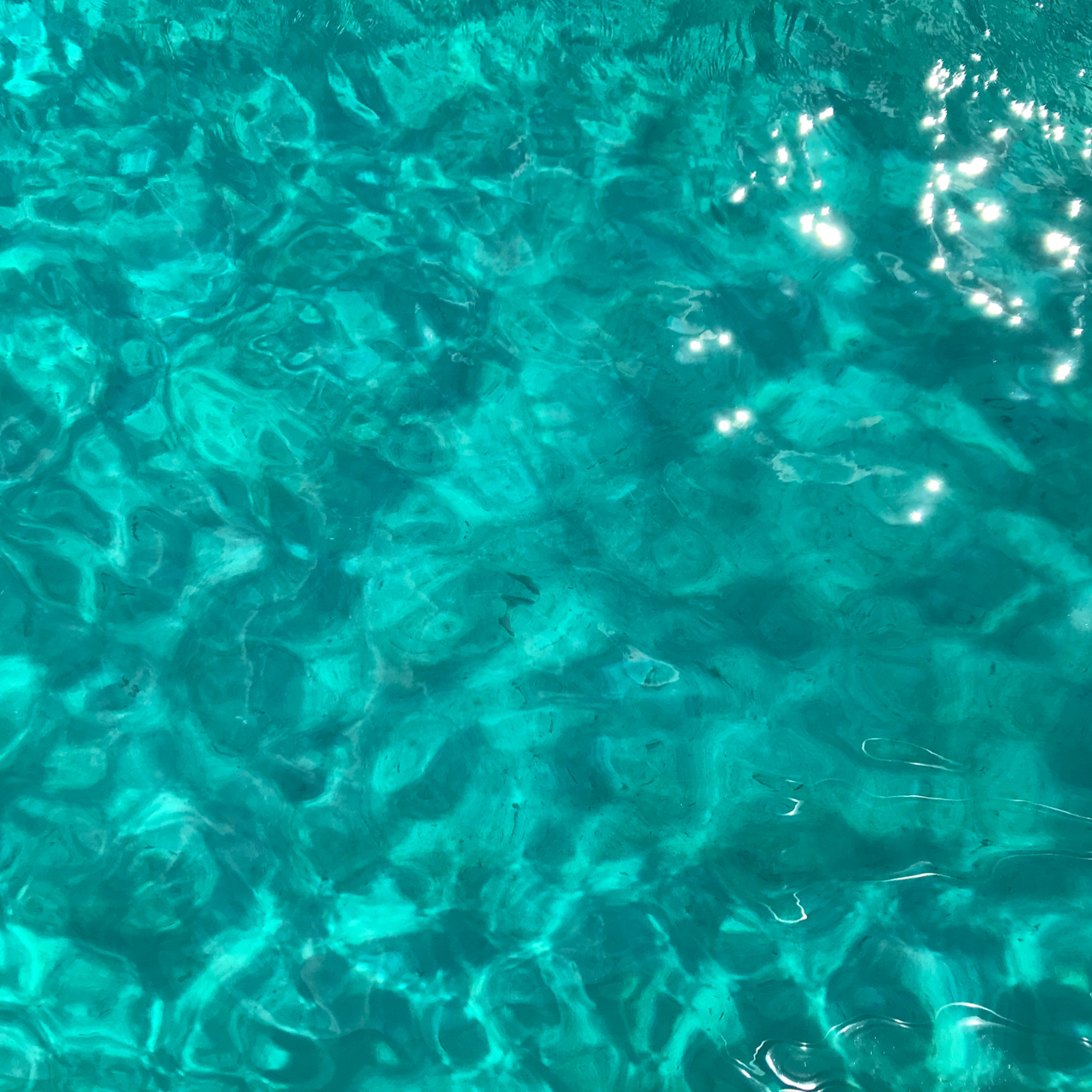 Beautiful crystal clear blue green sea water