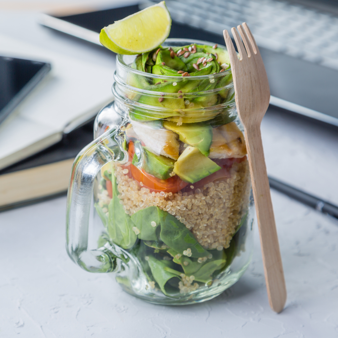 Healthy Lunch in Glass Jar