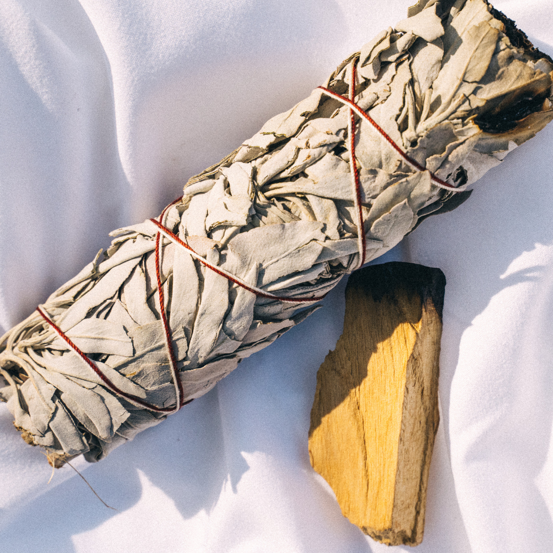 Smudging Tools in a White Textile