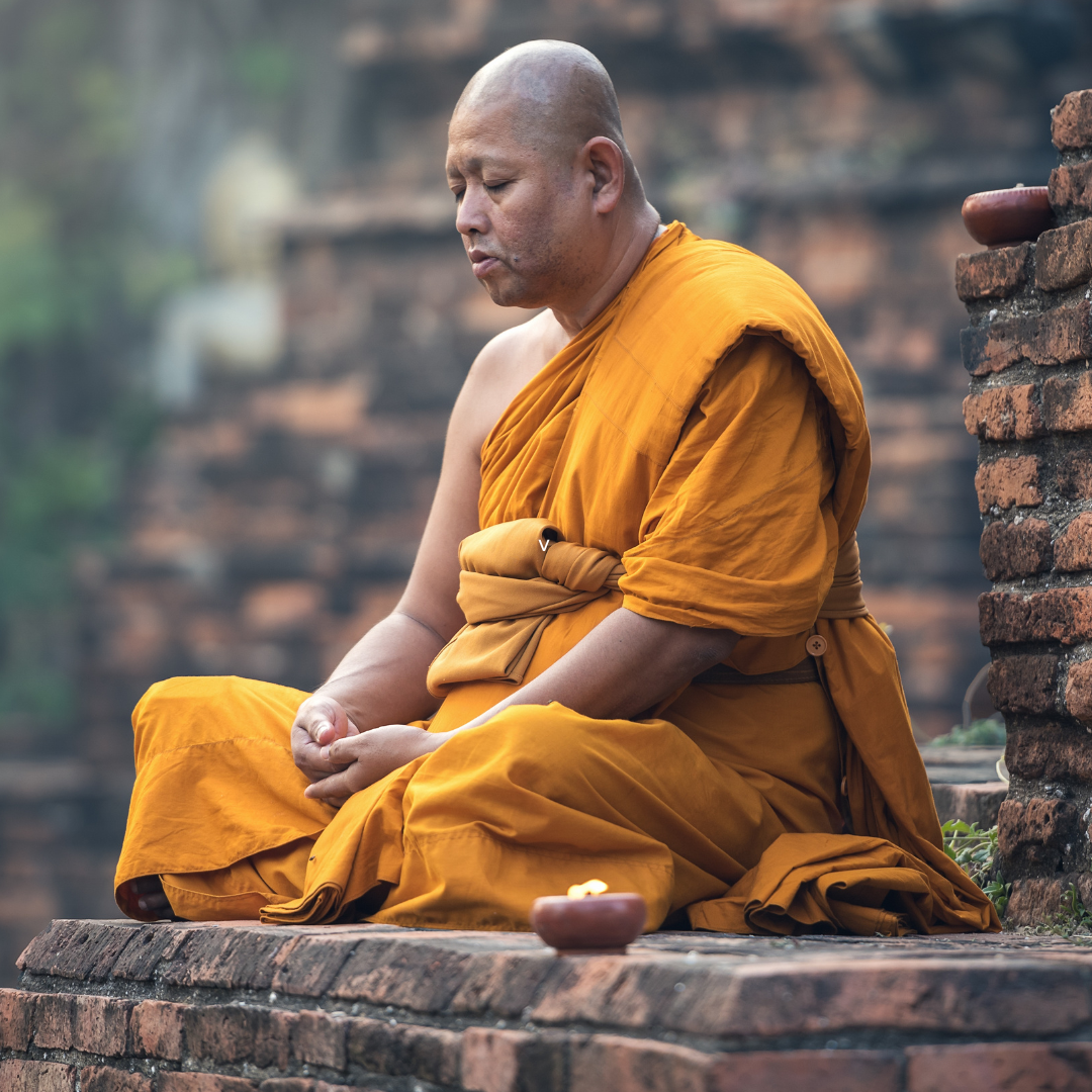 Buddhist Monk Meditating