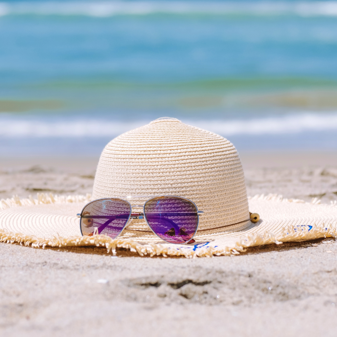 Brown Sun Hat on Beach