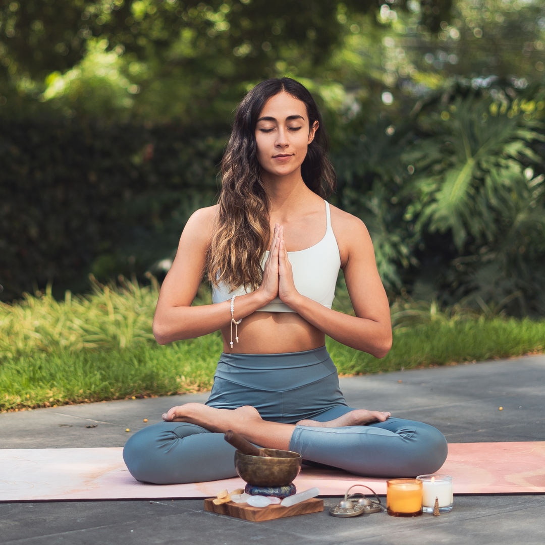 Woman Meditating Outdoors