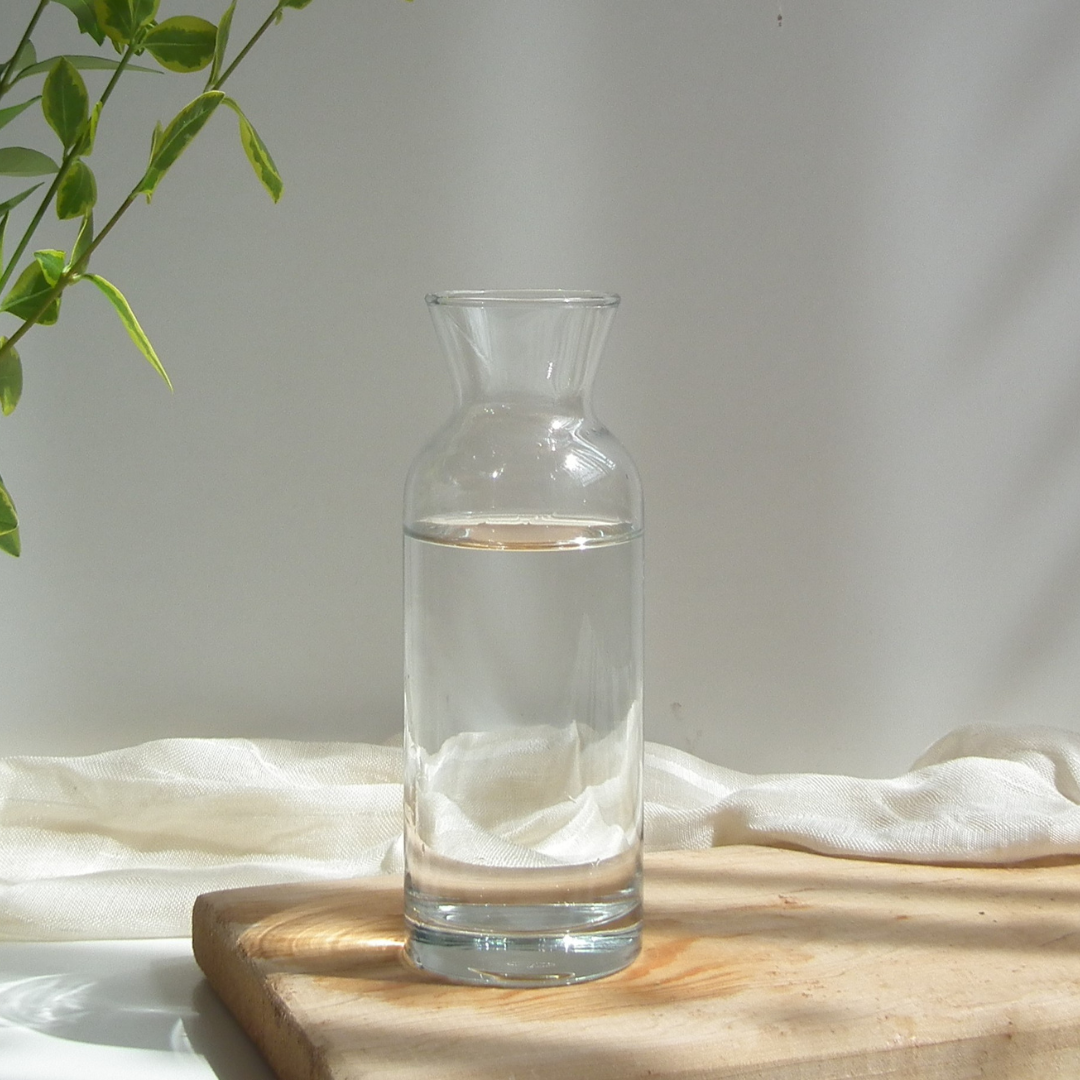 Clear Glass Jar with Drinking Water