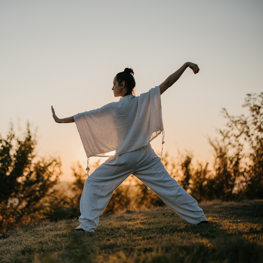 Tai chi in sunset