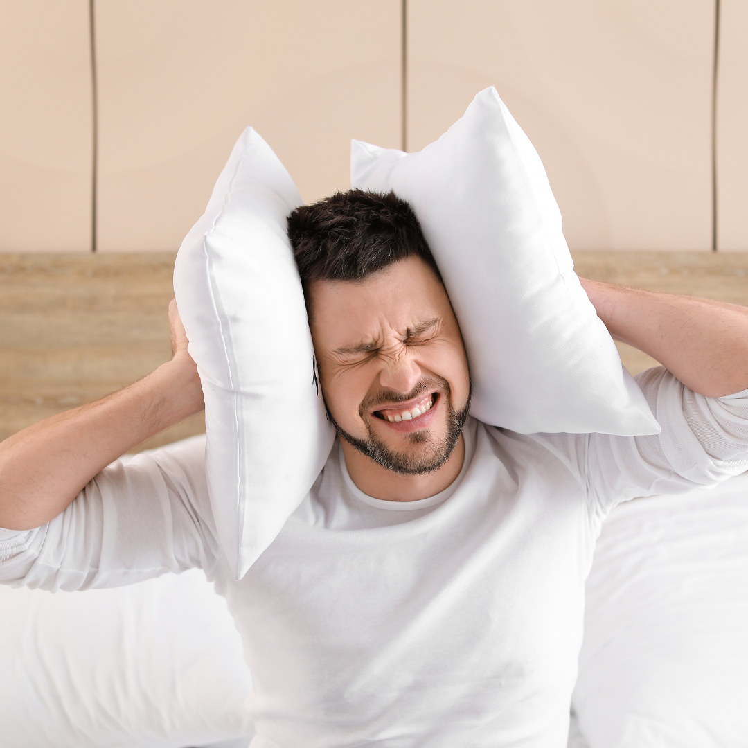 Man Disturbed by Noisy Neighbors