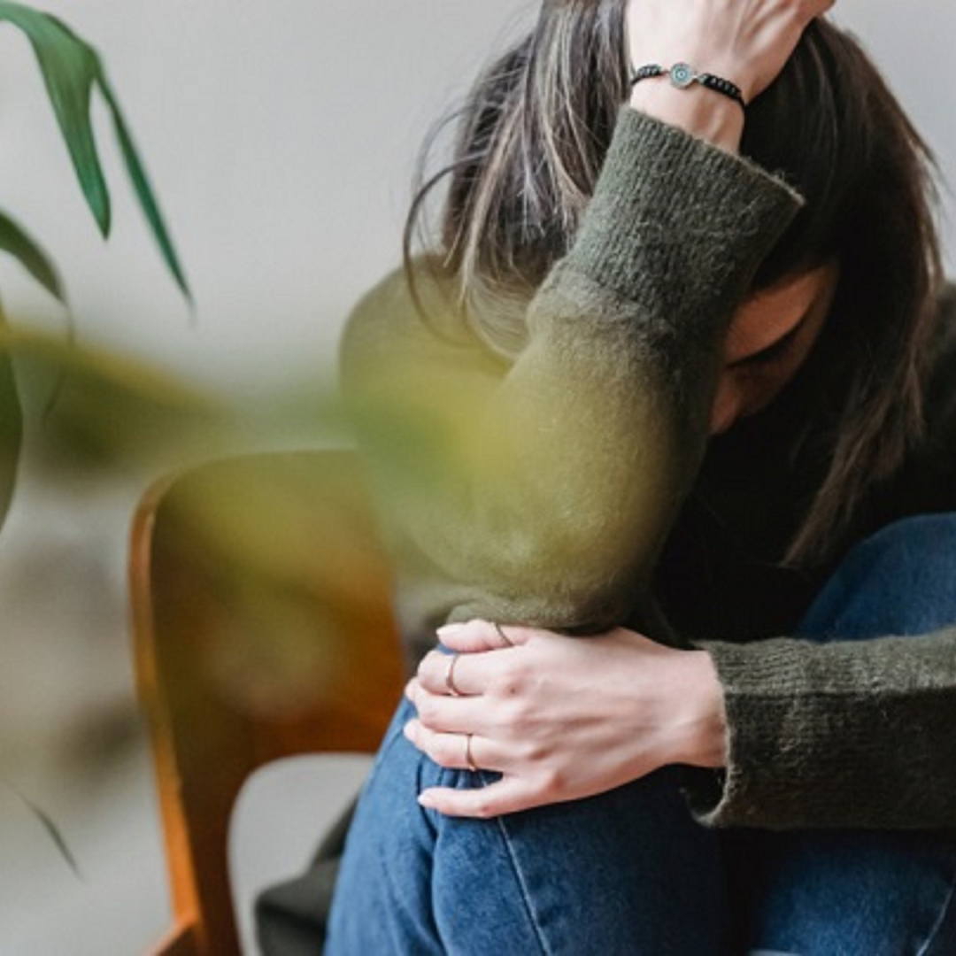 Woman having a headache