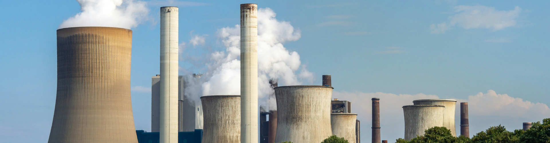 a group of smokestacks