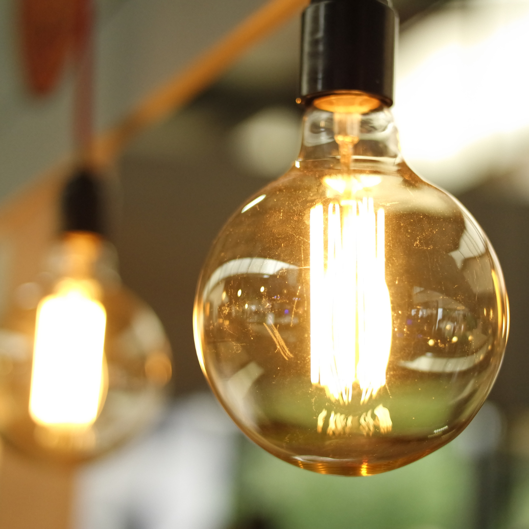 Lighted Light Bulb in Selective-focus Photography