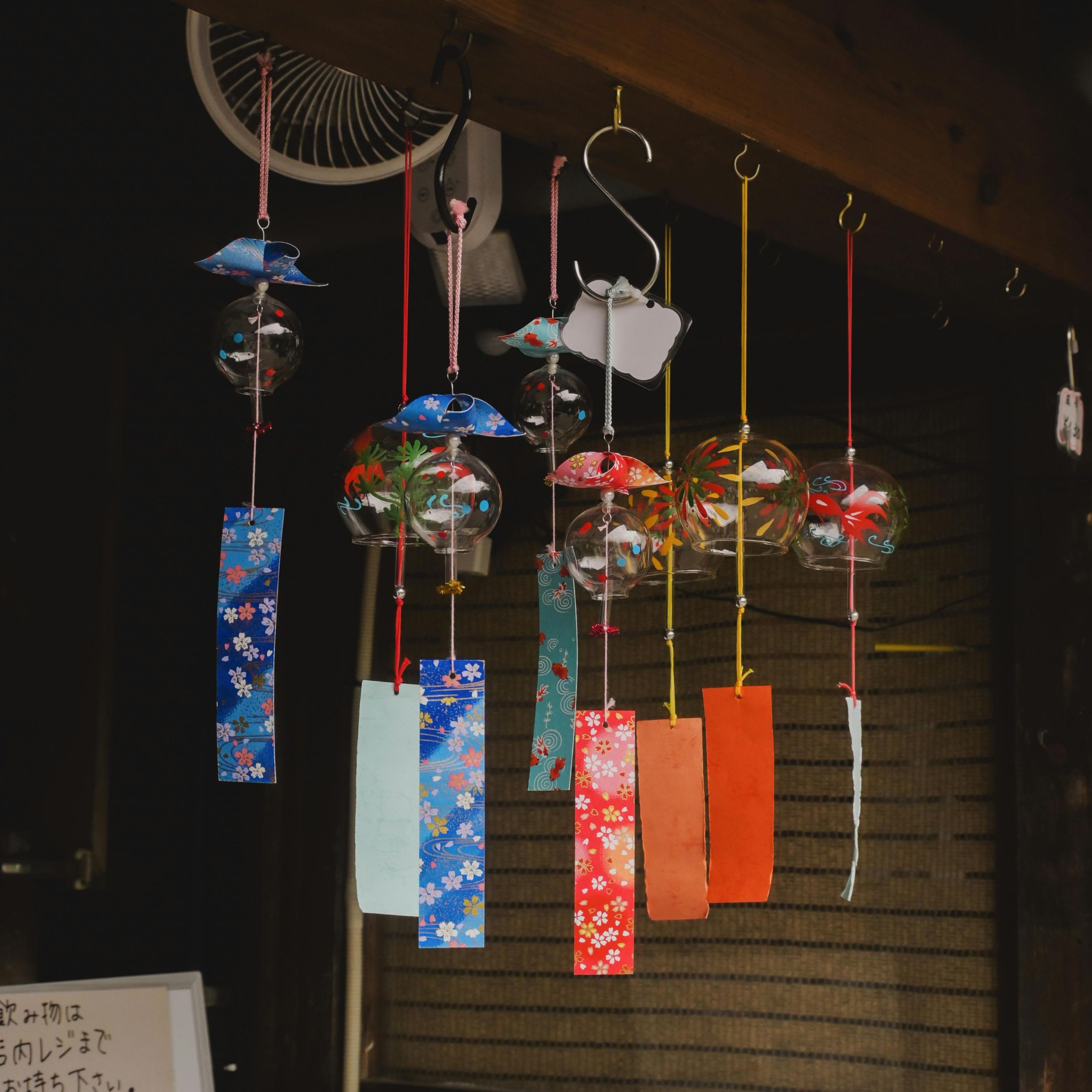 Traditional Japanese Wind Chimes Hanging Display