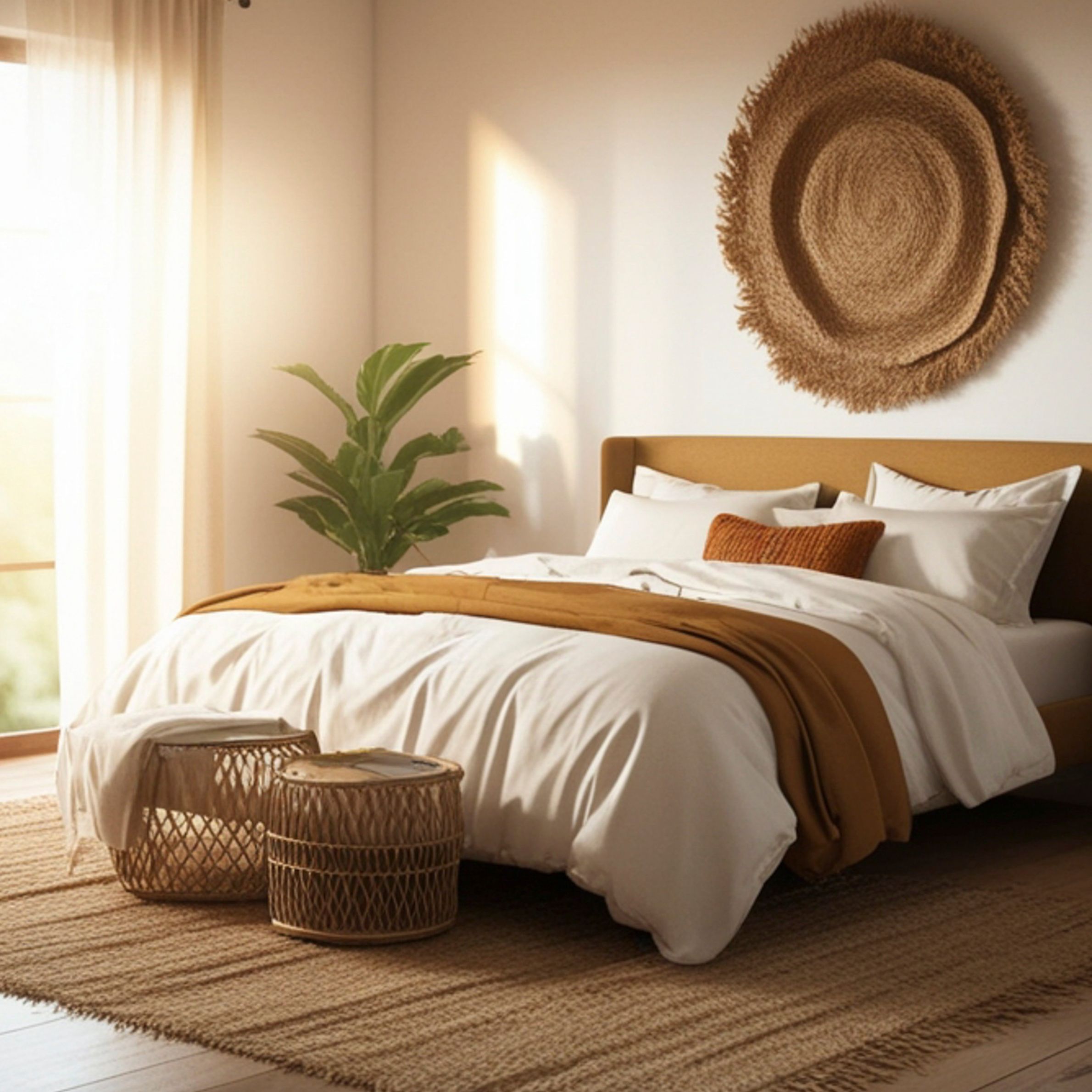 Cozy Bedroom Interior with Natural Light