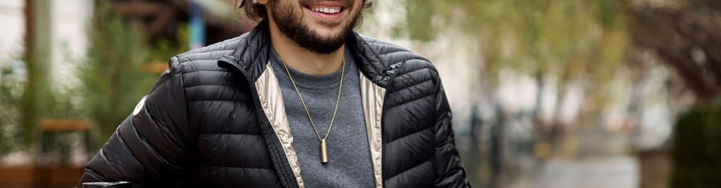 Man Model wearing Leela Quantum Jacket