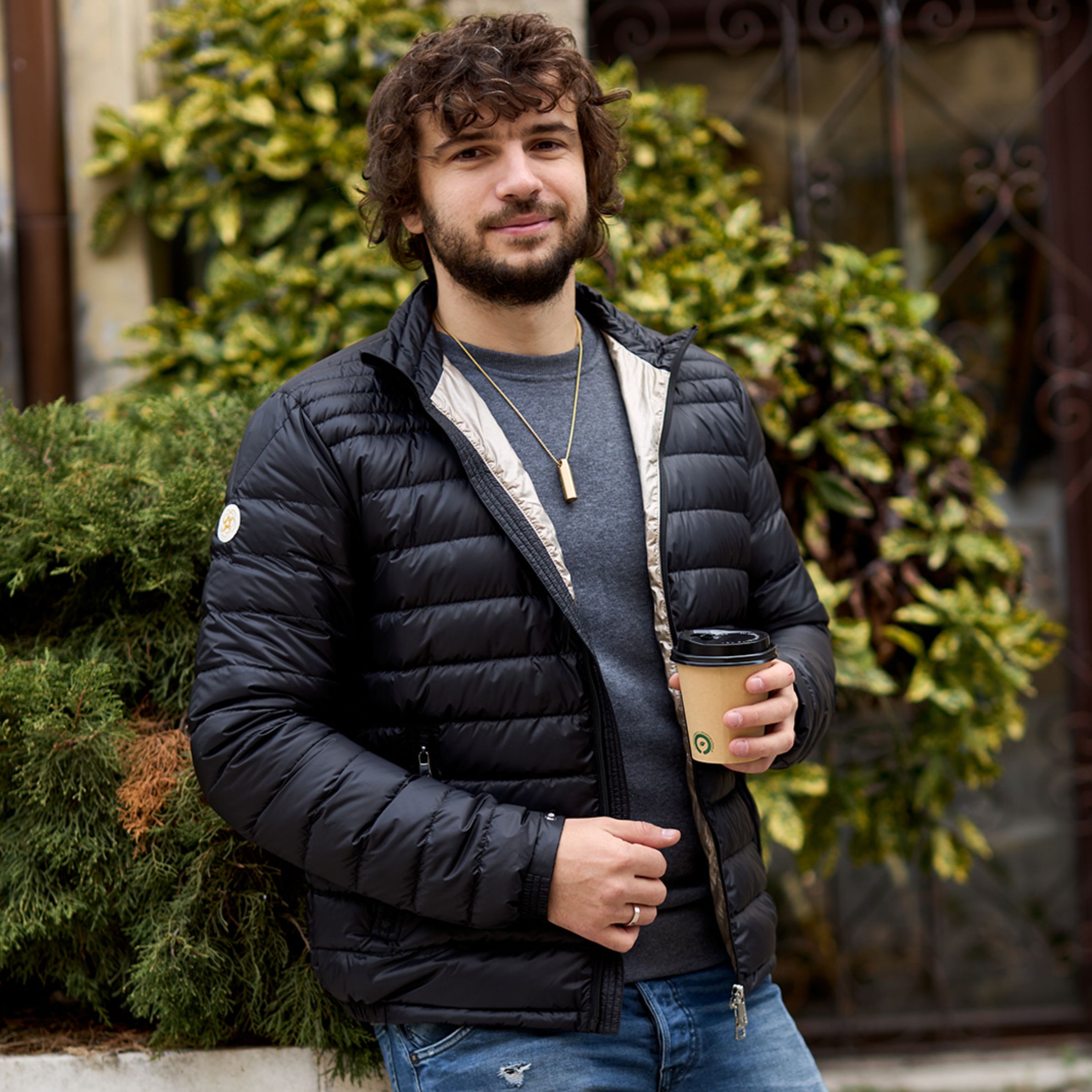 Man Model wearing Leela Quantum Jacket