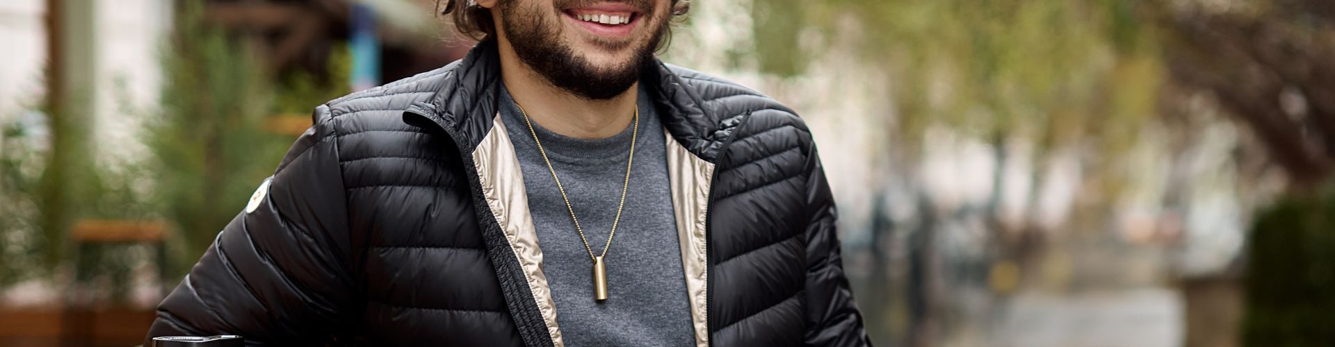 Man Model wearing Leela Quantum Jacket